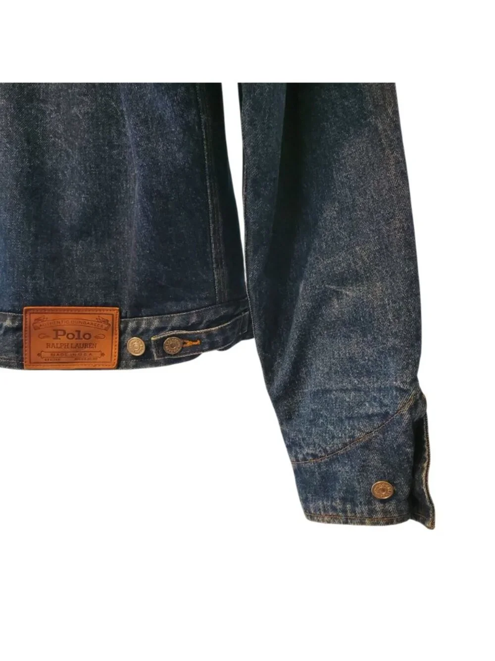 Vtg Polo Ralph Lauren Medium Denim Jacket Blanket Lined Wool Corduroy Made In US